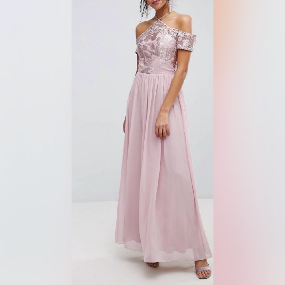 Chi Chi London Halter Maxi Dress
